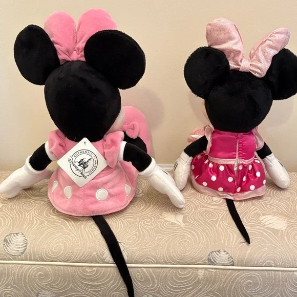 Disney Bundle 2 Minnie Mouse Plush Talking Toy Polka Dots Light up - Picture 4 of 11